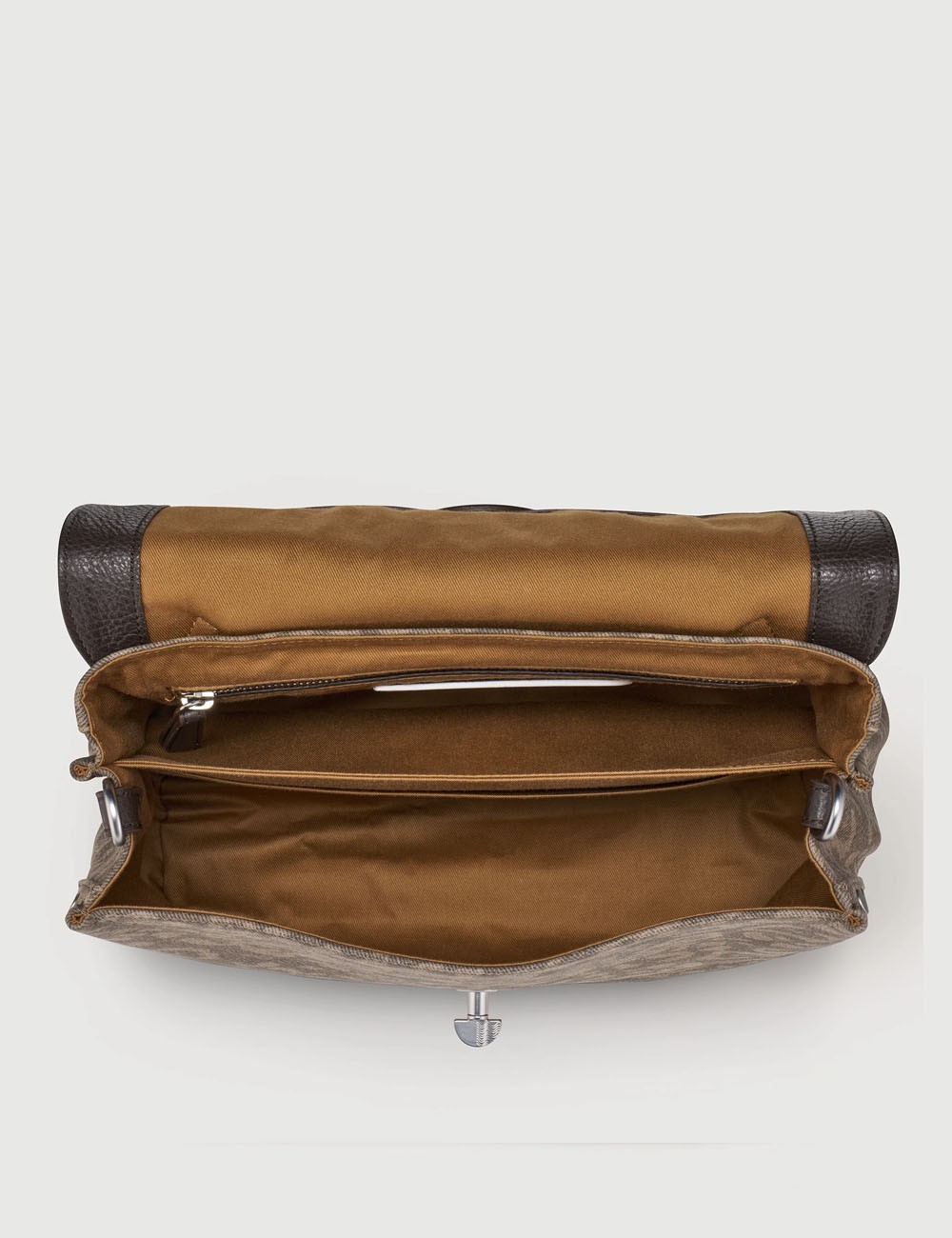 SMALL POSTINA® BAG IN NUBUCK BEIGE LEOPARDO