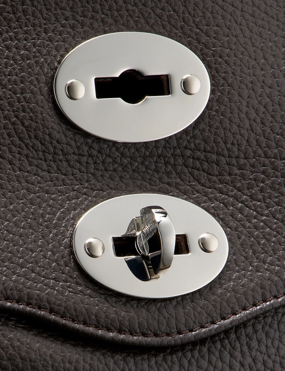 SMALL POSTINA® BAG IN HAMMERED LEATHER BROWN DOLCE AMARO