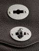 SMALL POSTINA® BAG IN HAMMERED LEATHER BROWN DOLCE AMARO