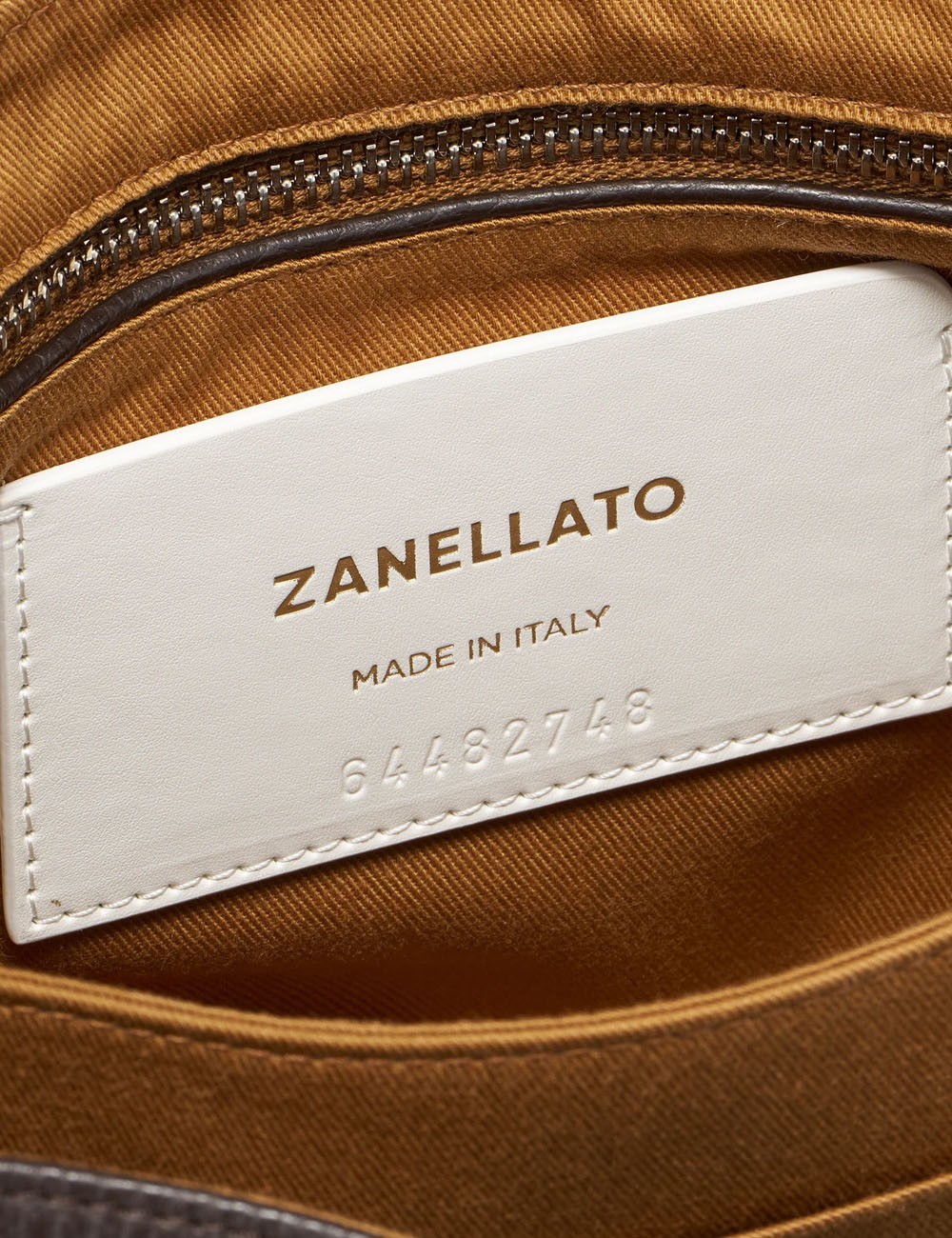 BORSA POSTINA® SMALL IN PELLE MARTELLATA BROWN DOLCE AMARO