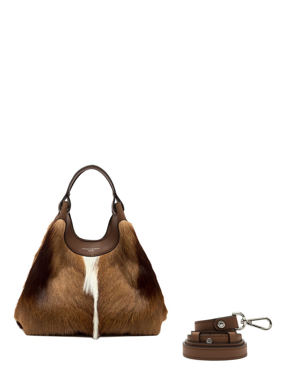 Medium handbag DUA in safari leather