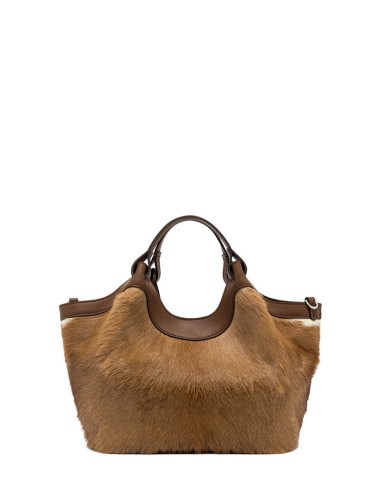 Medium handbag DUA in safari leather