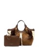 Medium handbag DUA in safari leather