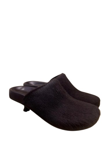 Scarpa con tacco in cavallino marrone