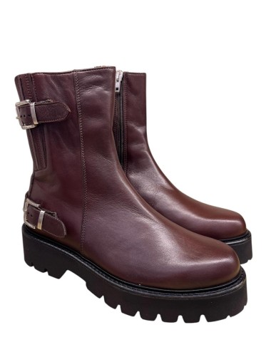 Stivaletti Mikol in pelle cioccolato