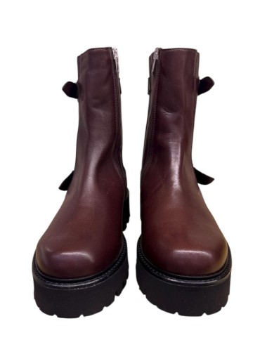 Stivaletti Mikol in pelle cioccolato