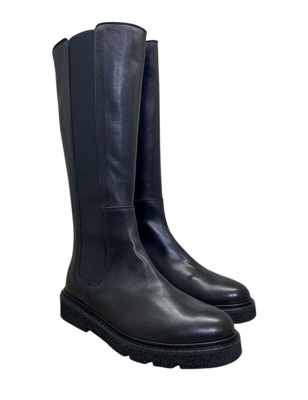 Stivale in pelle nero