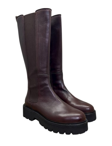 Stivale in pelle cioccolato