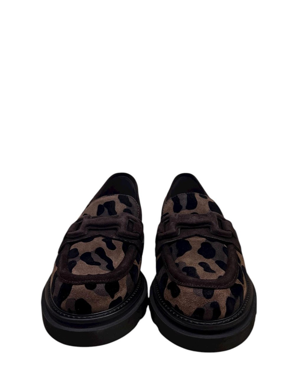Mocassino scamosciato leopardato