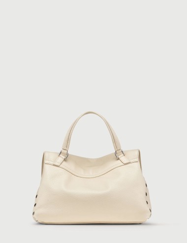 BORSA POSTINA® DAILY SMALL IN PELLE BEIGE ALCALINO