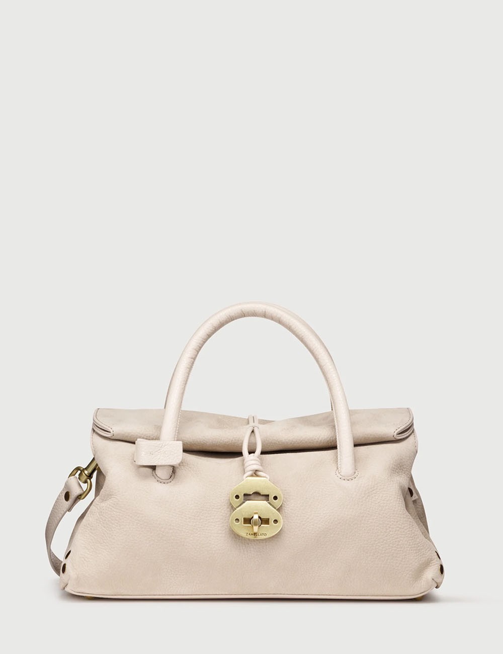BORSA A TRACOLLA DOTTA® SMALL IN NABUK BEIGE MALVA