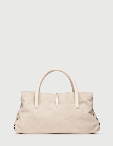 BORSA A TRACOLLA DOTTA® SMALL IN NABUK BEIGE MALVA