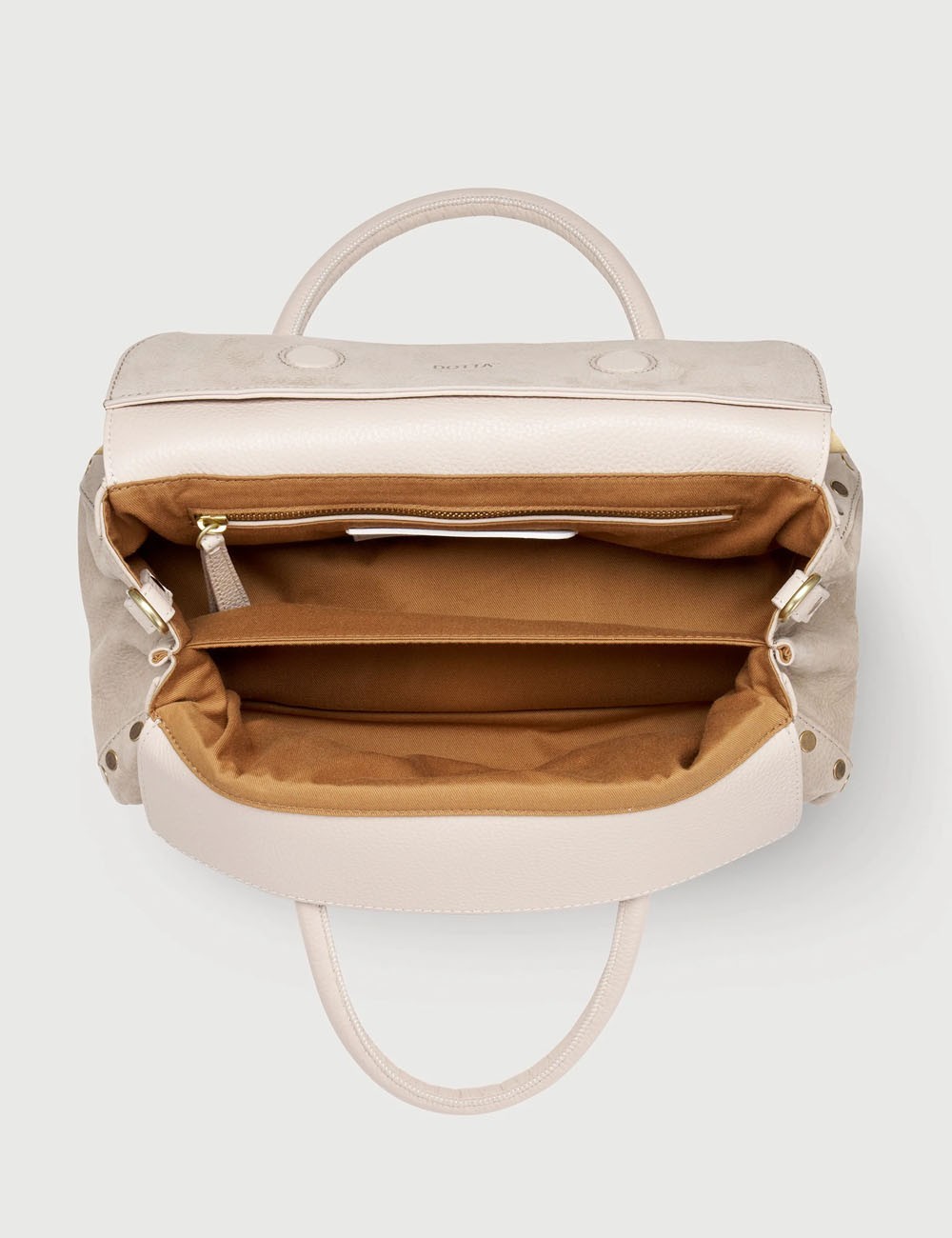 BORSA A TRACOLLA DOTTA® SMALL IN NABUK BEIGE MALVA