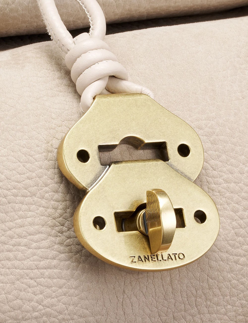 BORSA A TRACOLLA DOTTA® SMALL IN NABUK BEIGE MALVA