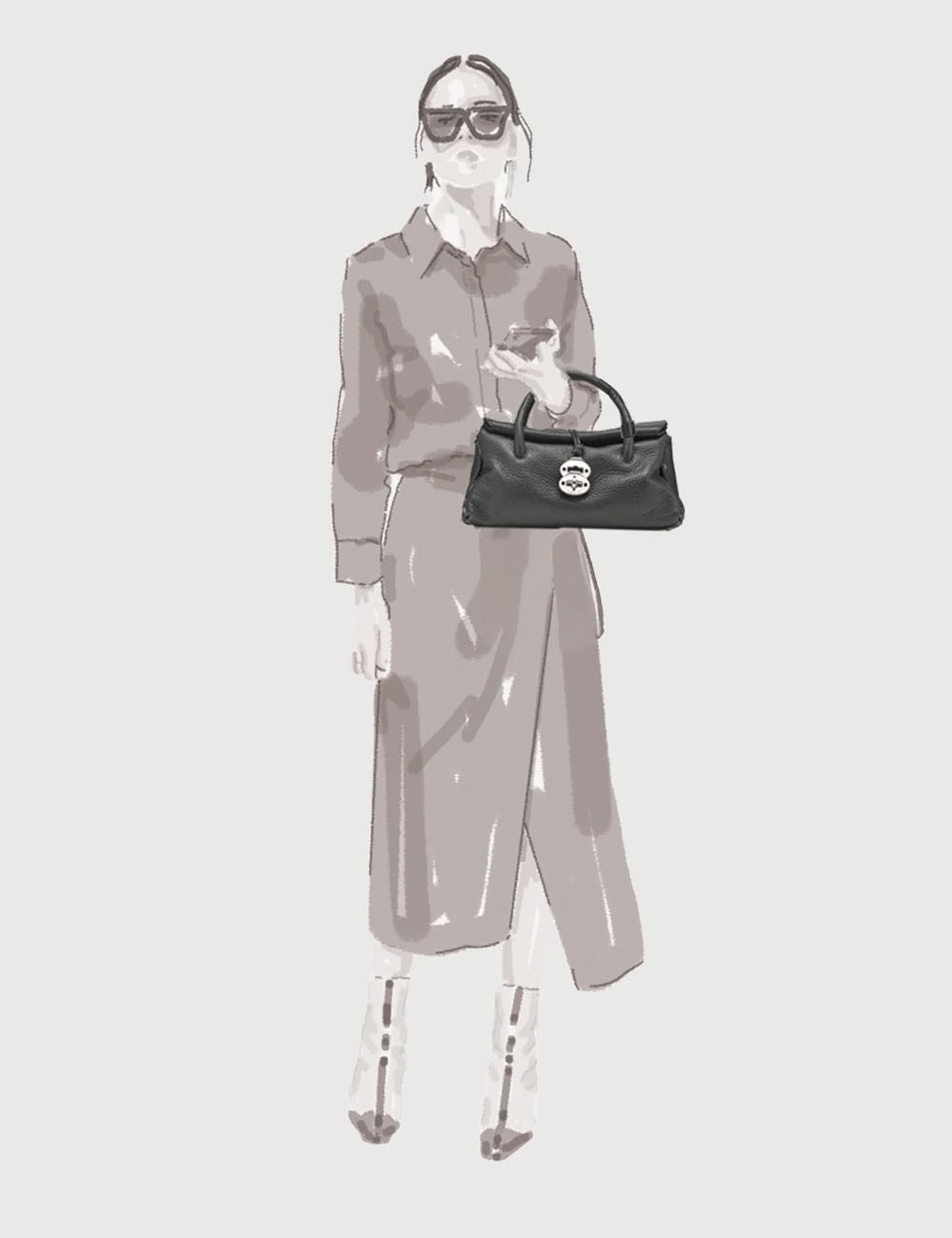 BORSA DOTTA® SMALL IN PELLE MARTELLATA S.ZENO