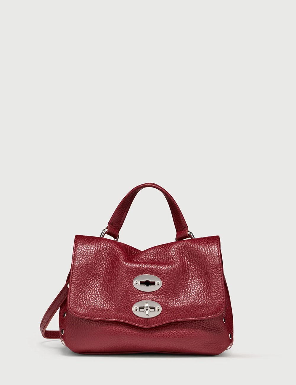 BORSA POSTINA BABY IN PELLE MARTELLATA RED OPERA