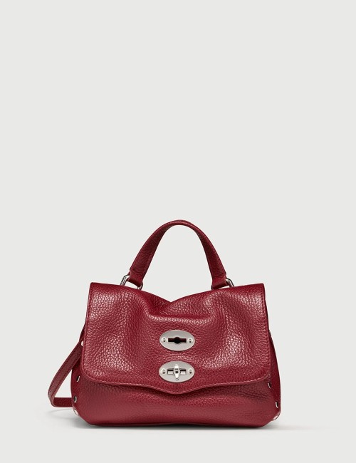 BORSA POSTINA BABY IN PELLE MARTELLATA RED OPERA