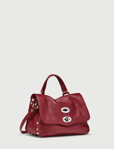 BORSA POSTINA BABY IN PELLE MARTELLATA RED OPERA