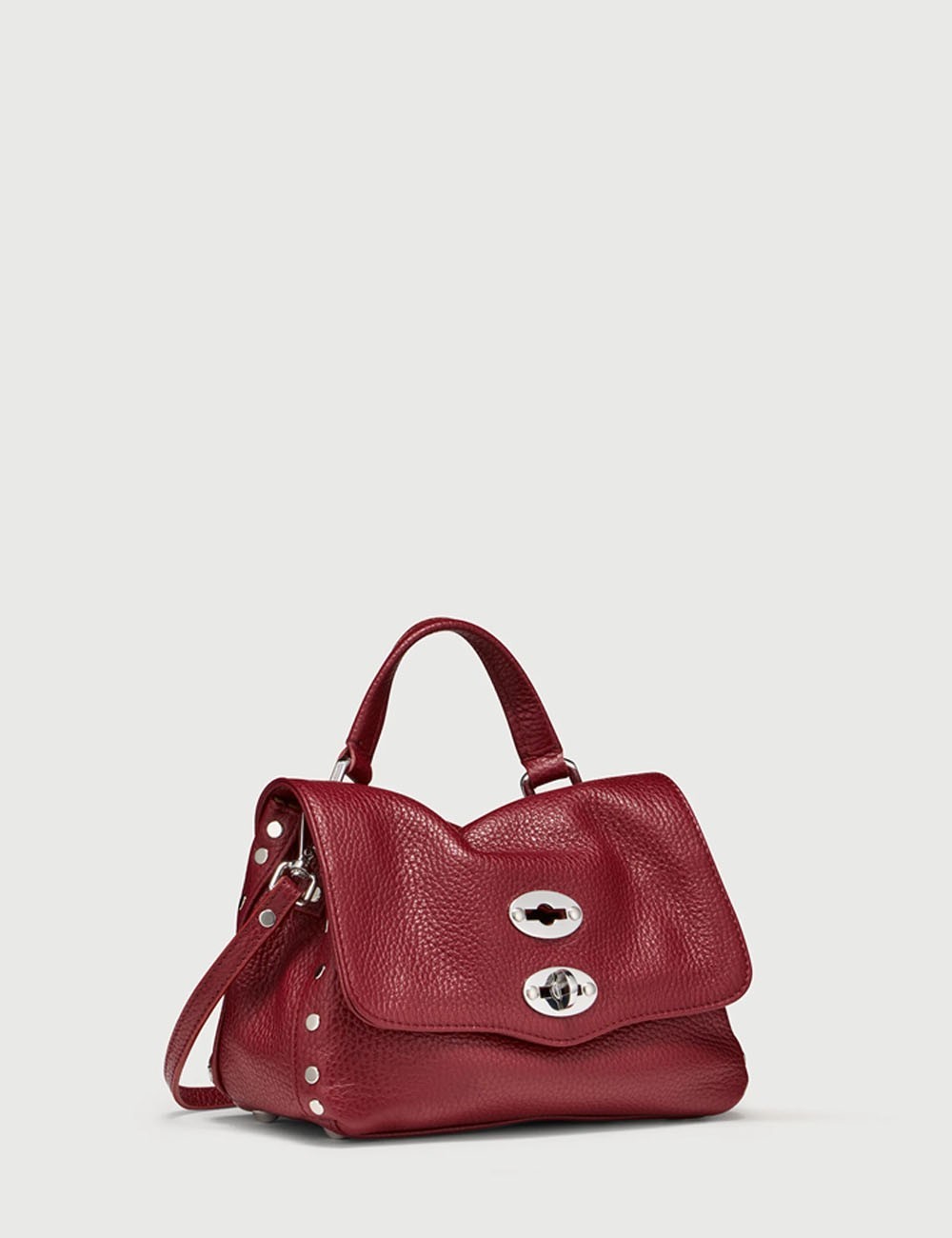 BORSA POSTINA BABY IN PELLE MARTELLATA RED OPERA