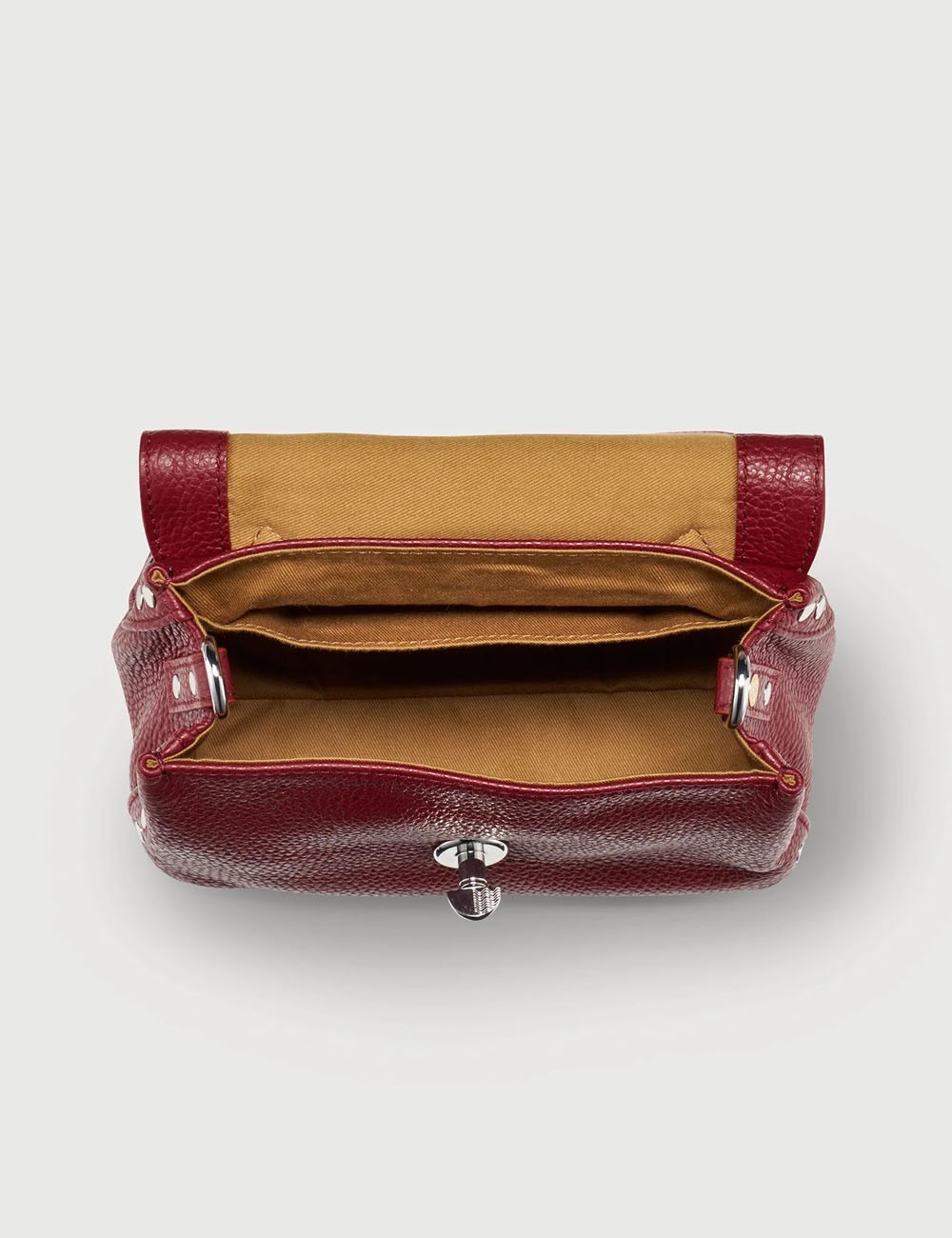 BORSA POSTINA BABY IN PELLE MARTELLATA RED OPERA