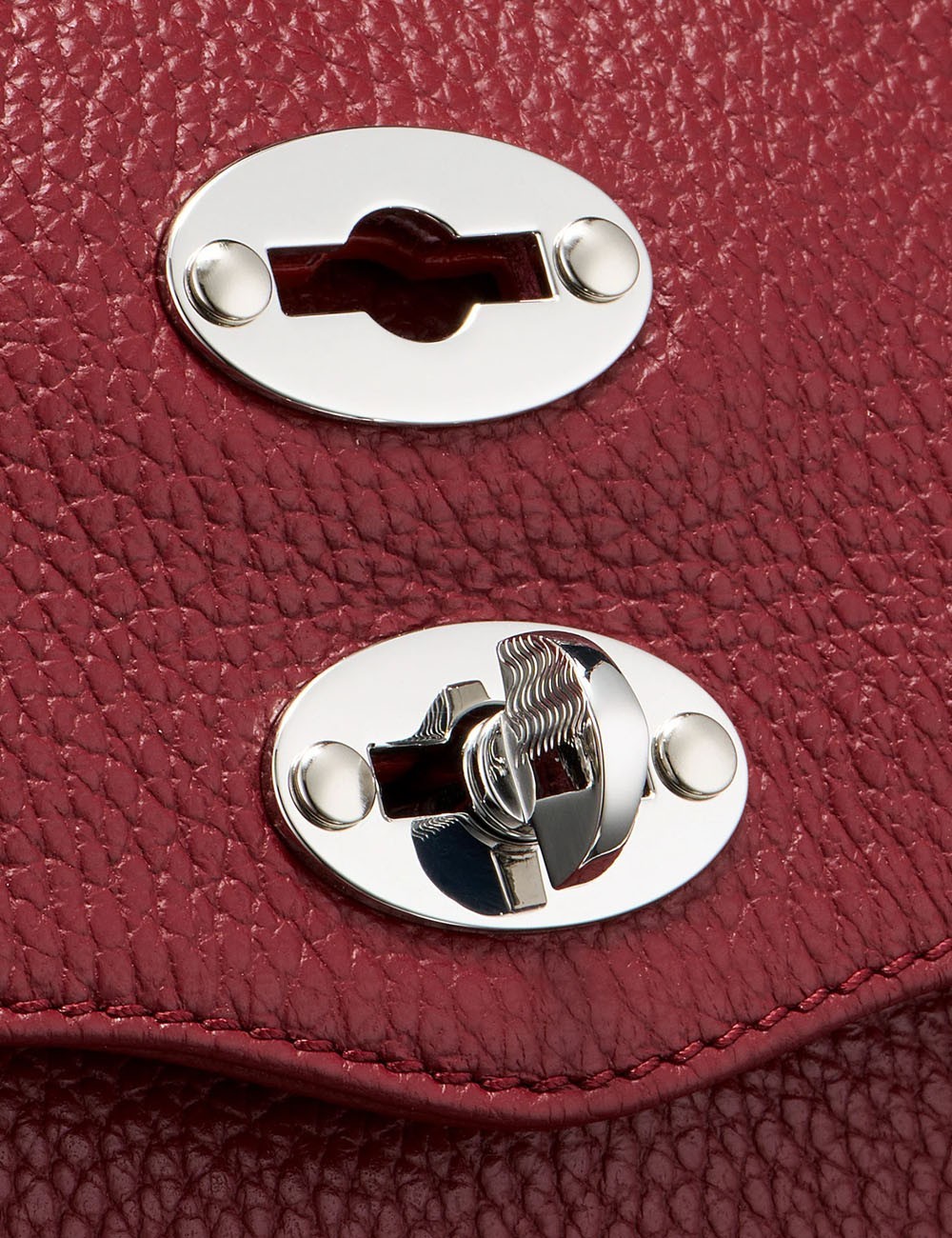 BORSA POSTINA BABY IN PELLE MARTELLATA RED OPERA