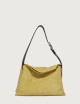 Borsa Trinity Peach Small a spalla in suede e cuoio cedro