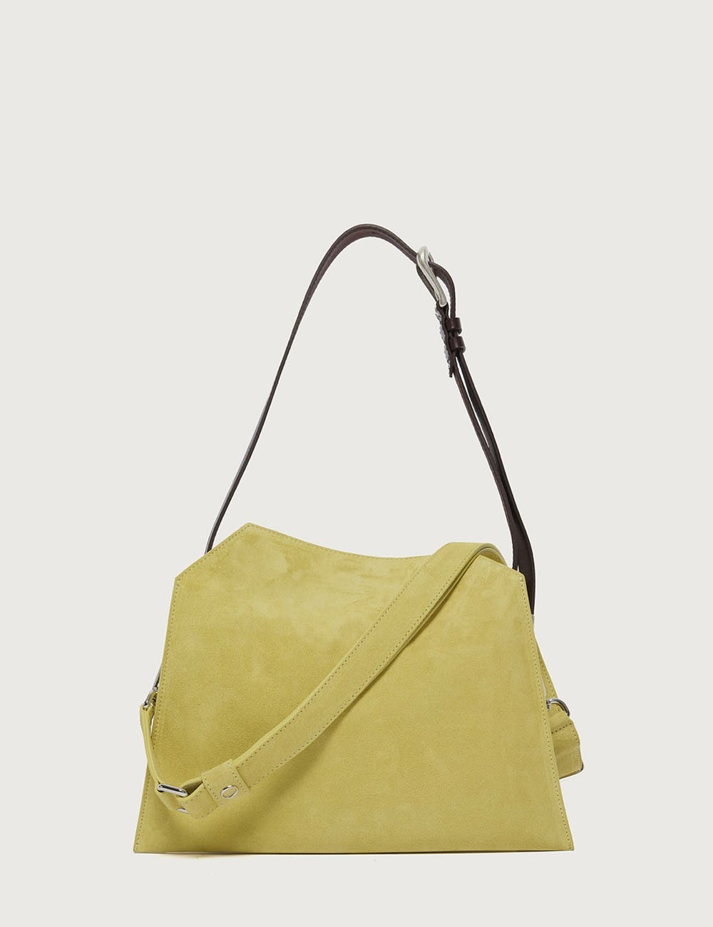 Trinity Peach Small suede shoulder bag yellow
