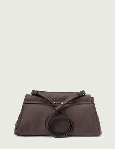Borsa Sveva Longuette Nappa Bold a spalla in nappa imbottita cioccolato