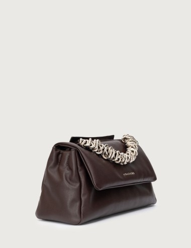 Borsa Sveva Longuette Nappa Bold a spalla in nappa imbottita cioccolato