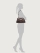 Sveva Longuette Nappa Bold padded leather shoulder bag chocolate