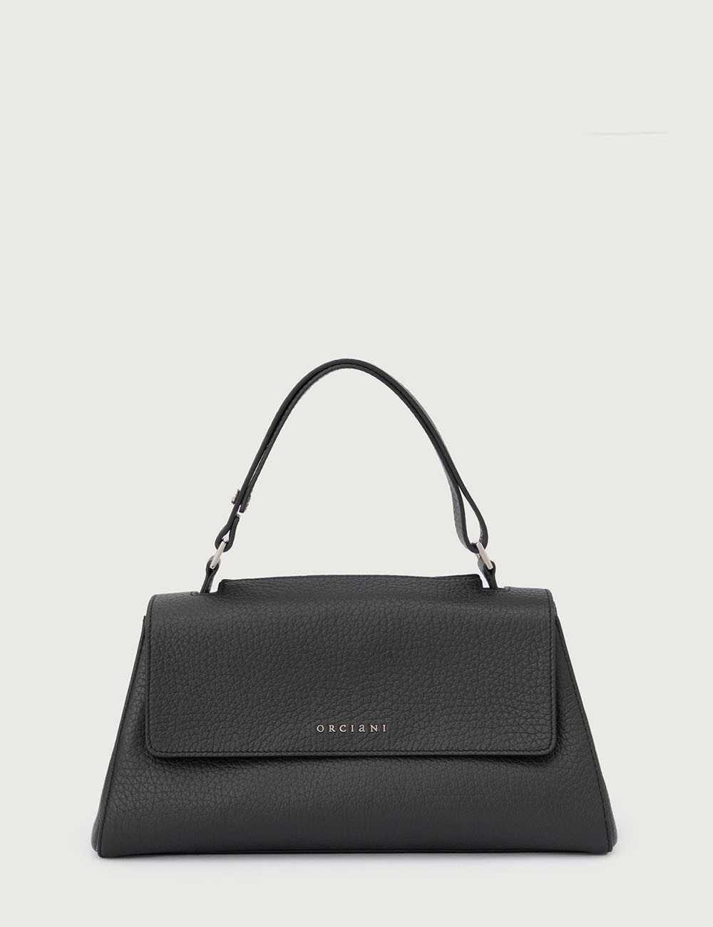 Sveva Longuette Soft leather handbag with strap black