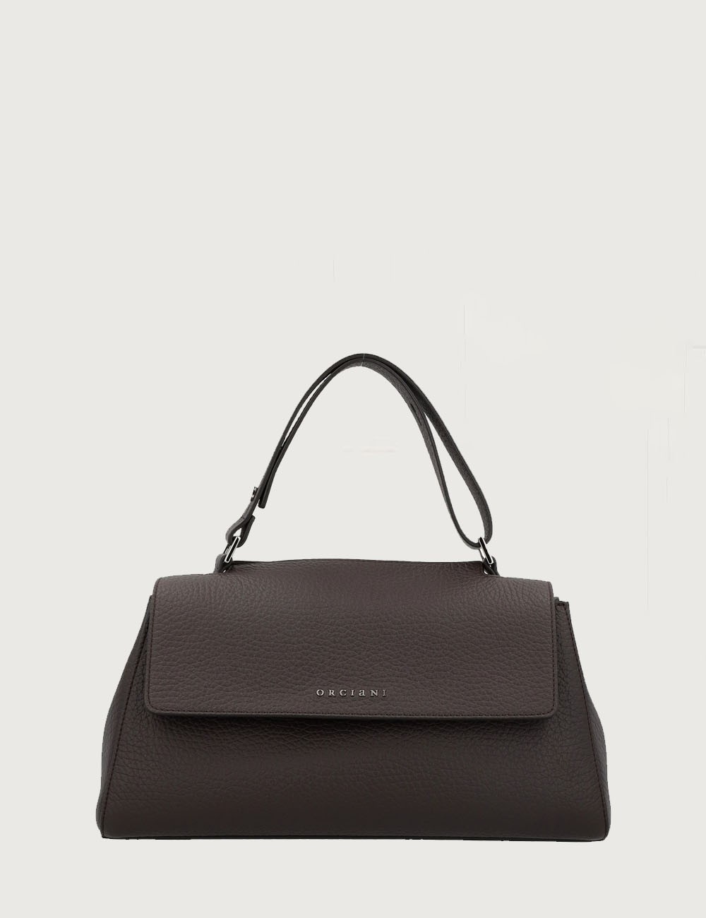 Borsa Sveva Longuette Soft in pelle con tracolla testa di moro