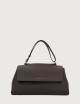Sveva Longuette Soft leather handbag with strap brown