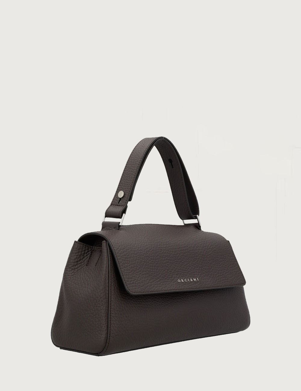 Borsa Sveva Longuette Soft in pelle con tracolla testa di moro