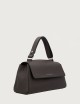 Sveva Longuette Soft leather handbag with strap brown