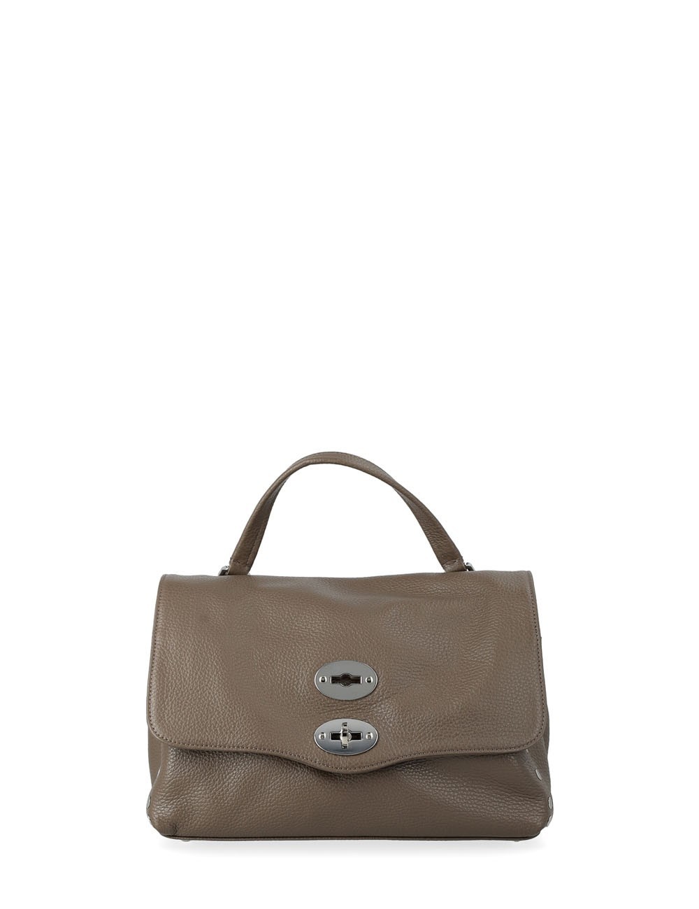 BORSA POSTINA® SMALL IN PELLE MARTELLATA GRAY NOSTALGIA CANAGLIA