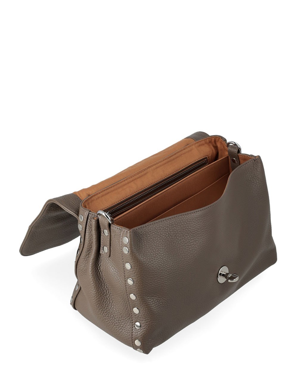 BORSA POSTINA® SMALL IN PELLE MARTELLATA GRAY NOSTALGIA CANAGLIA