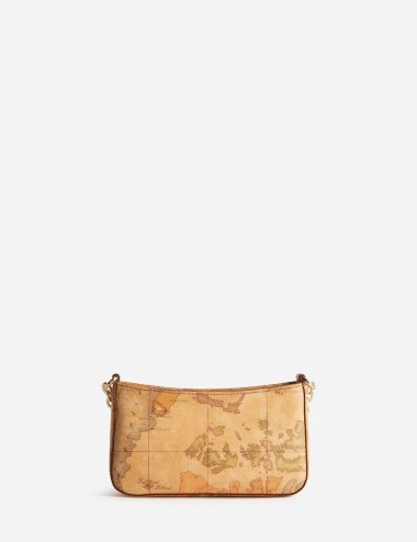 Pochette con tracolla in tessuto Geo Classic Naturale