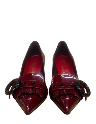 Scarpa con tacco in vernice bordeaux