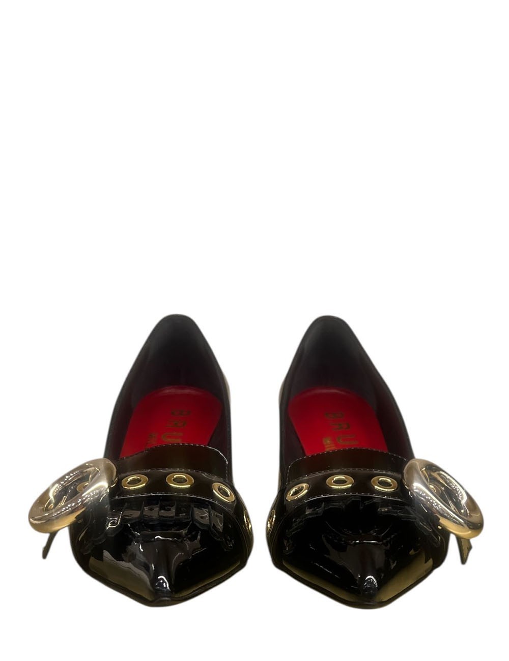 Scarpa con tacco in vernice nera