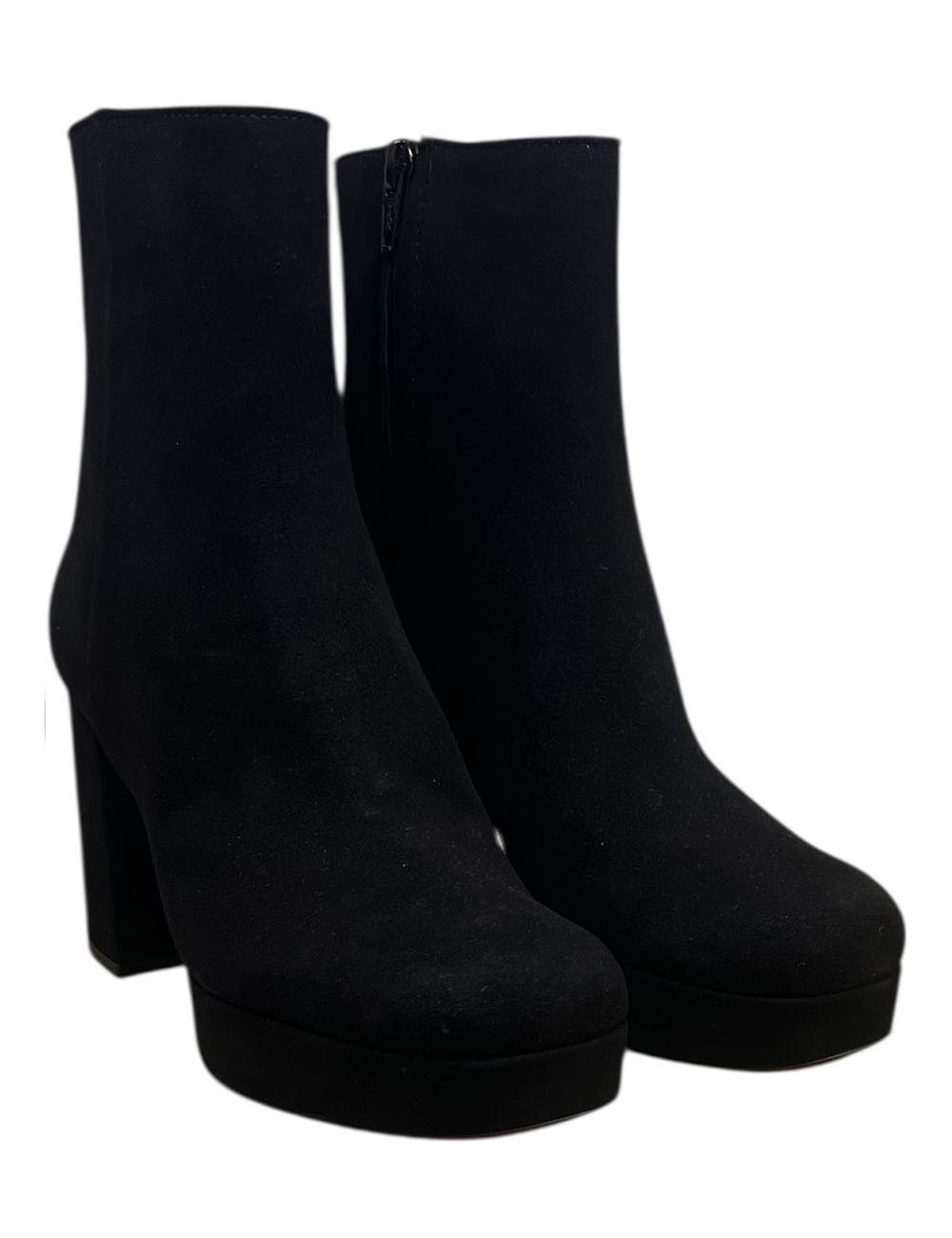 Tronchetto AVERIA scamosciato nero