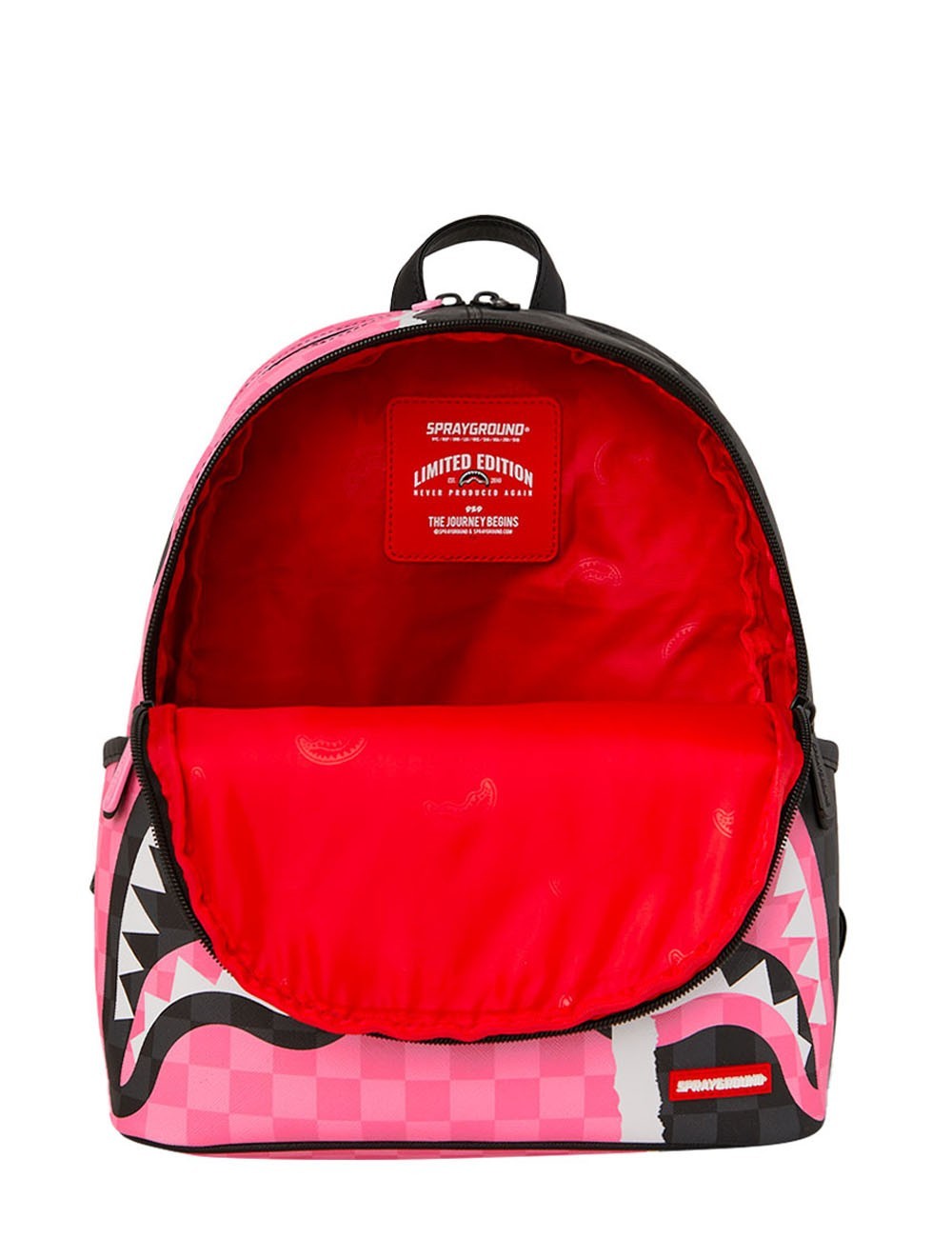 PINK AND BLACK TEAR SIP SAVAGE BACKPACK