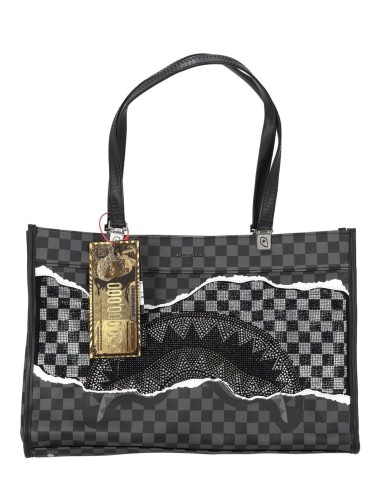 BORSA A MANO GOLD DIAMOND TEAR TORTUGA TOTE HANDBAG