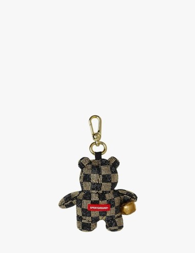 PORTACHIAVI GOLD DIAMOND TEAR BEAR CUB KEYCHAIN