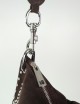 Borsa a spalla RODEO Plus in Suede con Frange marrone