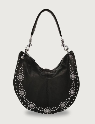 Borsa a spalla Rodeo Plus in Pelle nera