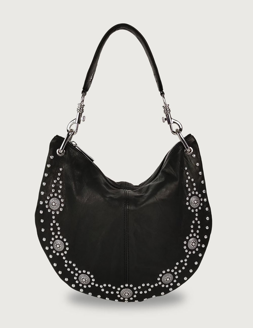 Borsa a spalla Rodeo Plus in Pelle nera