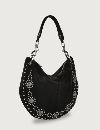 Borsa a spalla Rodeo Plus in Pelle nera
