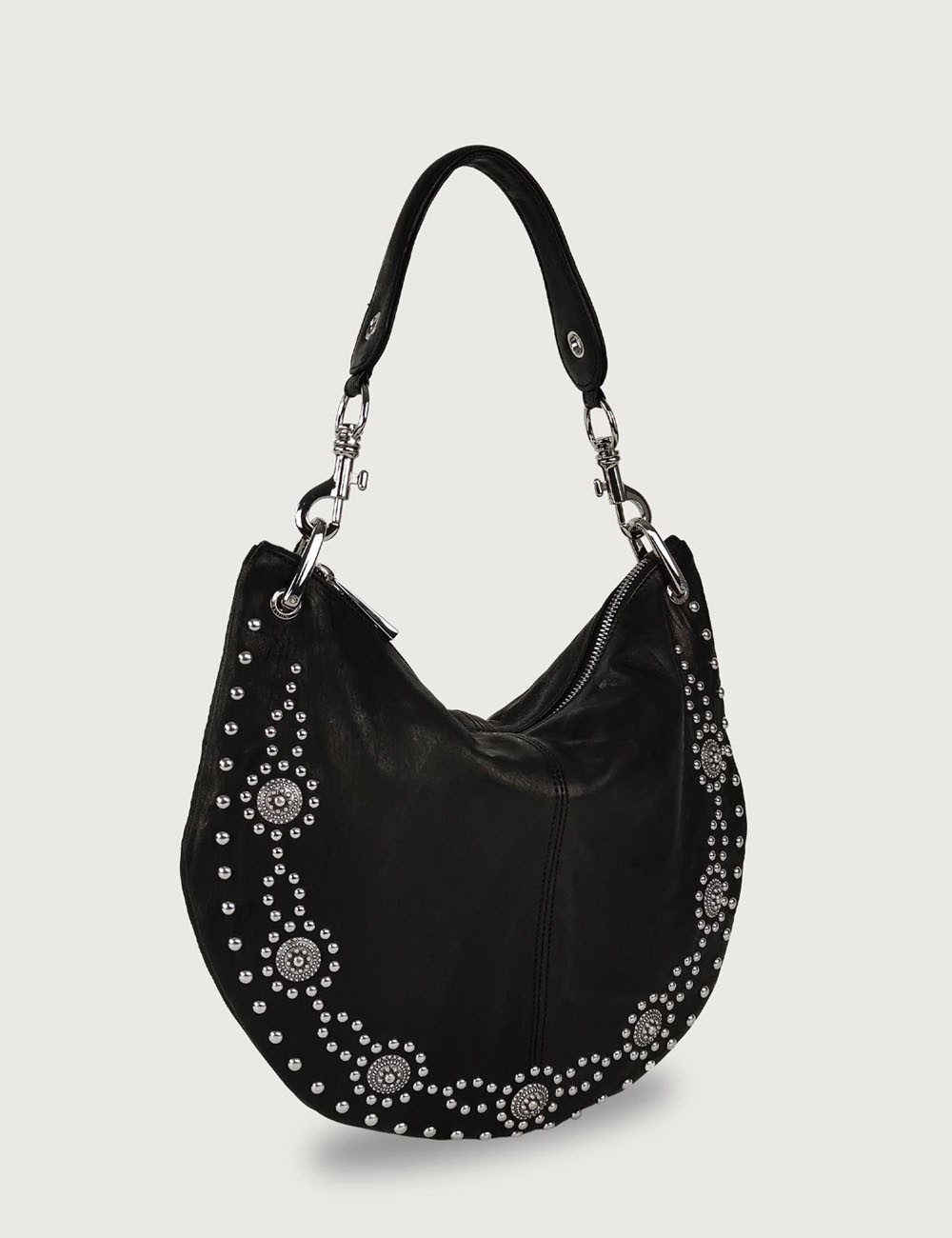 Borsa a spalla Rodeo Plus in Pelle nera