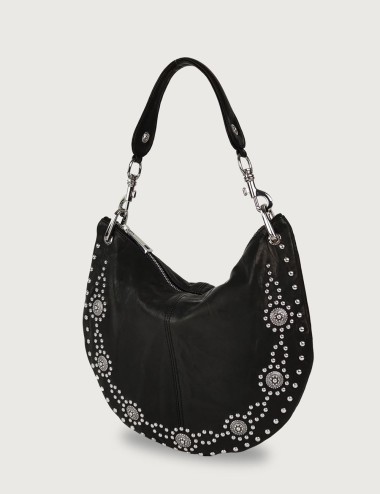 Borsa a spalla Rodeo Plus in Pelle nera